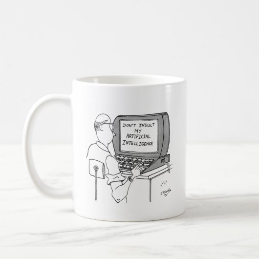 Künstliche Intelligenz-Cartoon 1931 Kaffeetasse (Links)