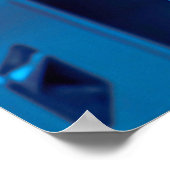 Künstliche Intelligenz Cool Blue Sci-Fi Poster (Ecke)