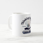Künstliche Intelligenz denkt mehr Spaß Kaffeetasse (Vorderseite Links)