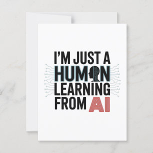 Künstliche Intelligenz der menschlichen Lern-KI Postkarte