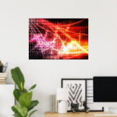 Künstliche Intelligenz der Selbstlerntechnologie Poster (Heimbüro)