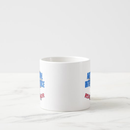 Künstliche Intelligenz, echter Spaß.w White BG Espressotasse (Vorderseite)