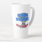 Künstliche Intelligenz, echter Spaß.w White BG Milchtasse (Rechte Ecke)