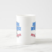 Künstliche Intelligenz, echter Spaß.w White BG Porzellantasse (Vorderseite)