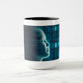 Künstliche Intelligenz-Evolution mit Digital Tasse (Zentrum)