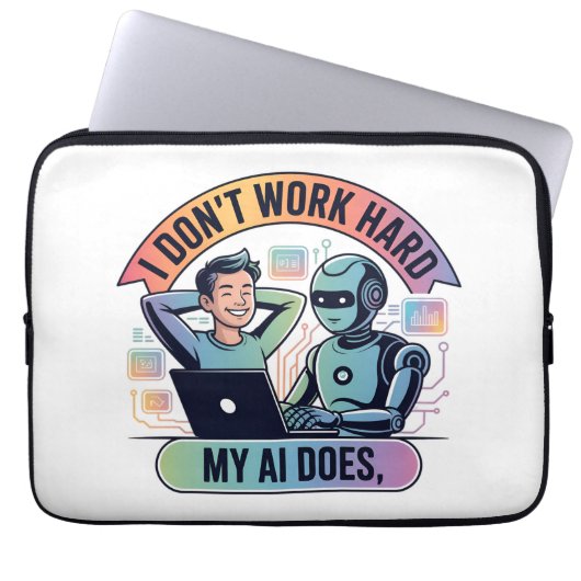 Künstliche Intelligenz funktioniert klüger Laptopschutzhülle (Vorderseite)