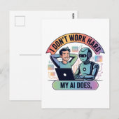 Künstliche Intelligenz funktioniert klüger Postkarte (Vorne/Hinten)