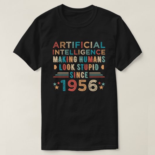 Künstliche Intelligenz Funny Joke Spaß T-Shirt (Design vorne)