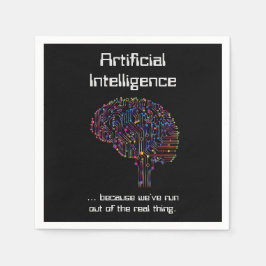 Künstliche Intelligenz gegen wirkliche Dinge Serviette