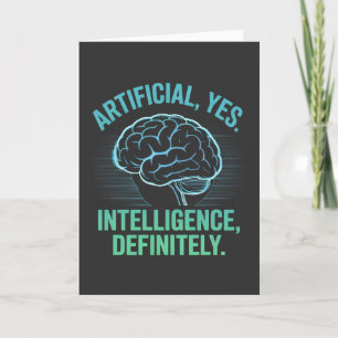 Künstliche Intelligenz Gehirn Humor Design Karte