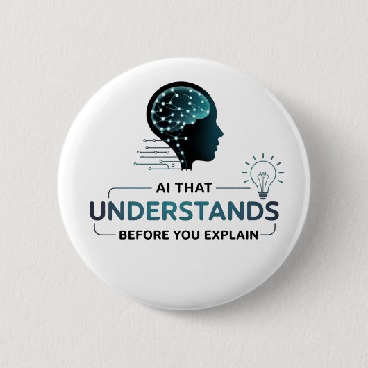 Künstliche Intelligenz Intelligentes Design Button (Vorderseite)