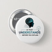 Künstliche Intelligenz Intelligentes Design Button (Vorne & Hinten)