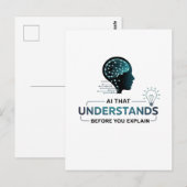 Künstliche Intelligenz Intelligentes Design Postkarte (Vorne/Hinten)