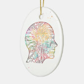 Künstliche Intelligenz Keramik Ornament (Links)