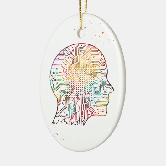 Künstliche Intelligenz Keramik Ornament (Links)