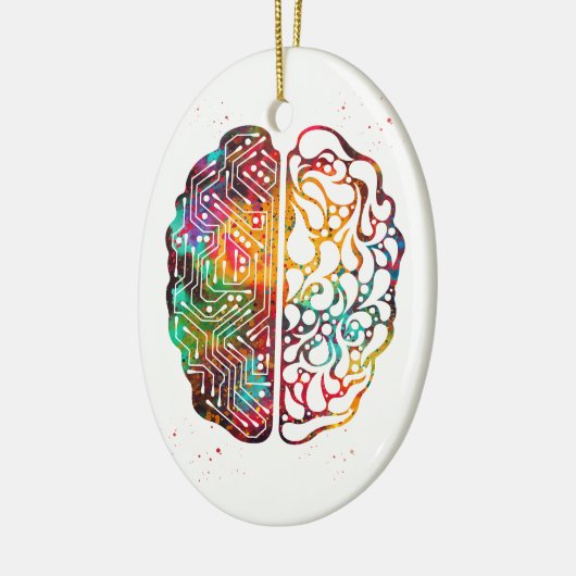 Künstliche Intelligenz Keramik Ornament (Links)