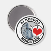 Künstliche Intelligenz (KI) - I Liebe Minzpione Magnet (Vorderseite/Rückseite)