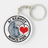 Künstliche Intelligenz (KI) - I Liebe Minzpione Schlüsselanhänger (Rückseite)