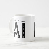 Künstliche Intelligenz modern und einfach Kaffeetasse (Vorderseite Links)