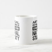 Künstliche Intelligenz Naturstupidität Funny Kaffeetasse (Mittel)