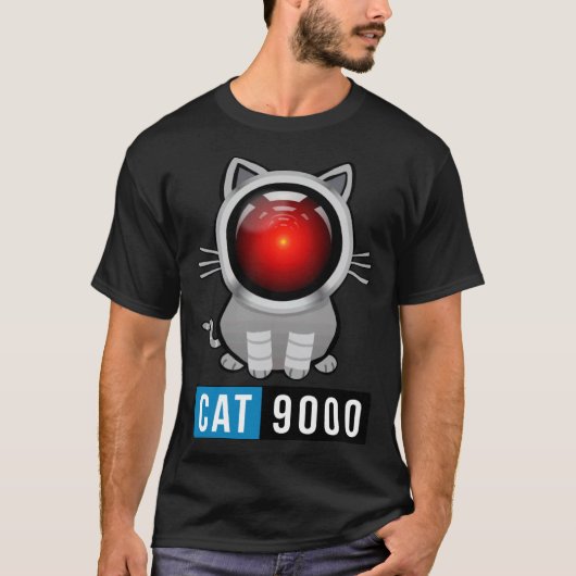Künstliche Intelligenz Sci-Fi-Katze T-Shirt (Vorderseite)