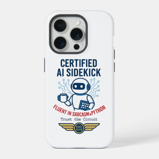 Künstliche Intelligenz Sidekick Funny Design iPhone Hülle (Rückseite)