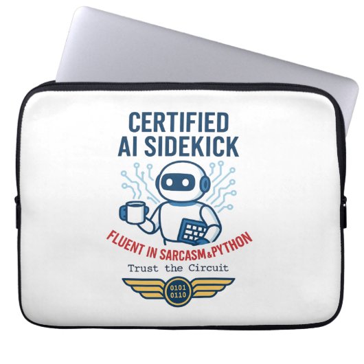 Künstliche Intelligenz Sidekick Funny Design Laptopschutzhülle (Vorderseite)