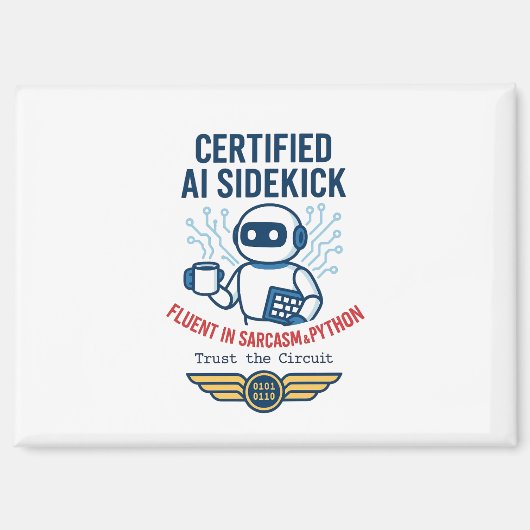 Künstliche Intelligenz Sidekick Funny Design Magnet (Vorderseite)