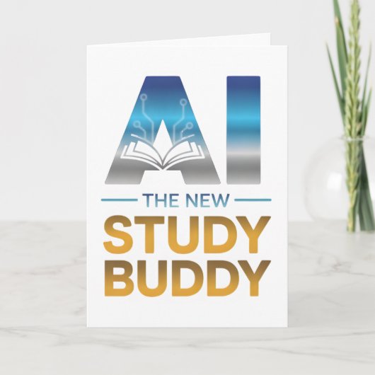 Künstliche Intelligenz Studienbuddy-Design Karte (Vorderseite)