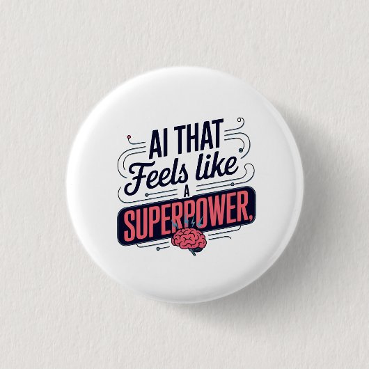Künstliche Intelligenz Superpower Graphic Button (Vorderseite)