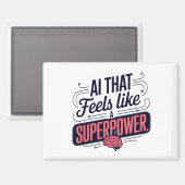 Künstliche Intelligenz Superpower Graphic Magnet (Vorderseite/Rückseite)
