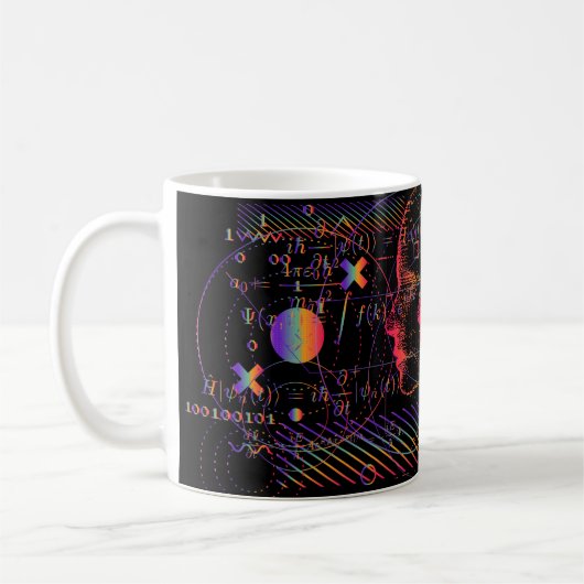 Künstliche Intelligenz und Virtual Reality-Konzept Kaffeetasse (Links)