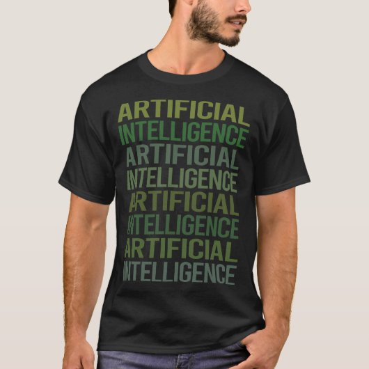 Künstliche Intelligenz von Grünem Text T-Shirt (Vorderseite)