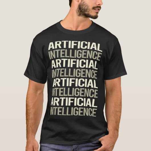 Künstliche Intelligenz von weißem Text T-Shirt (Vorderseite)