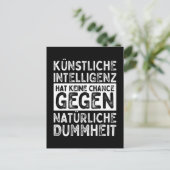 Künstliche Intelligenz vs. Natürliche Dummheit Postkarte (Stehend Vorderseite)