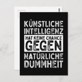 Künstliche Intelligenz vs. Natürliche Dummheit Postkarte (Vorne/Hinten)