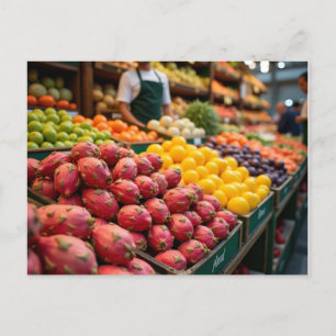 Künstliche Interpretation des Esquilino-Marktes Postkarte