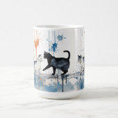 Künstliche Katzen Liebhaber Tasse - Abstrakte Wass (Mittel)
