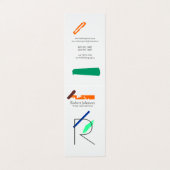 Künstliche Monogramm-Visitenkarte Visitenkarten (Außenseite Aufgefaltet)