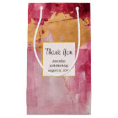 Künstliche Pinselstriche Schlaganfälle Gold und Pi Kleine Geschenktüte (Vorderseite)