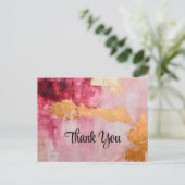 Künstliche Pinselstriche Schlaganfälle Gold und Pi Postkarte (Stehend Vorderseite)