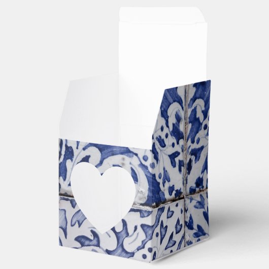 Künstliche portugiesische Tiles Azulejo Floral Geschenkschachtel (Geöffnet)
