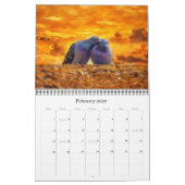 Künstliche Vögel Fotografische Kunst Kalender (Feb 2026)