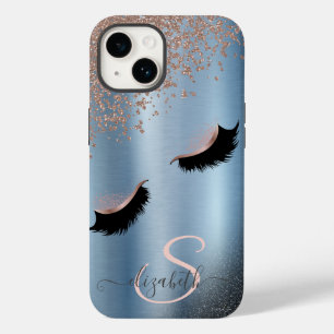 Künstliche Wimpern Schwarz Glitter Diamanten Roség Case-Mate iPhone 14 Hülle