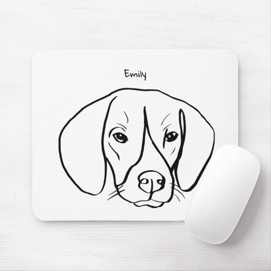 Künstlicher Beagle: Benutzerdefinierter Mauszeiger Mousepad (Mit Mouse)