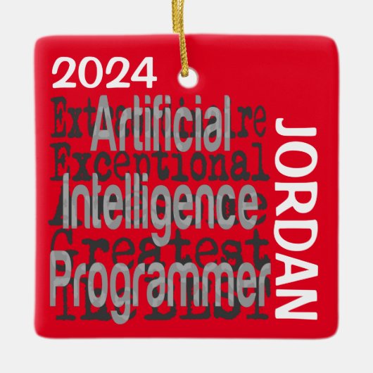 Künstlicher Intelligenzprogrammierer Extraordinato Keramikornament (Vorderseite)