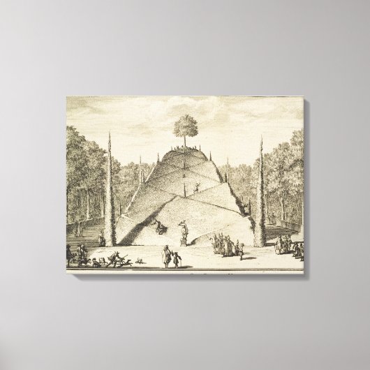 Künstlicher Monte Parnassus, in Gravur von Johanne Leinwanddruck (Vorderseite)