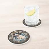 Kunstlicher Mops Getränkeuntersetzer (Seite)