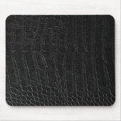 Künstlicher schwarzer Alligator-Krokodil-Leder-Dru Mousepad (Vorne)