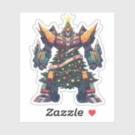 Künstlicher Weihnachtsbaum-Roboter Aufkleber